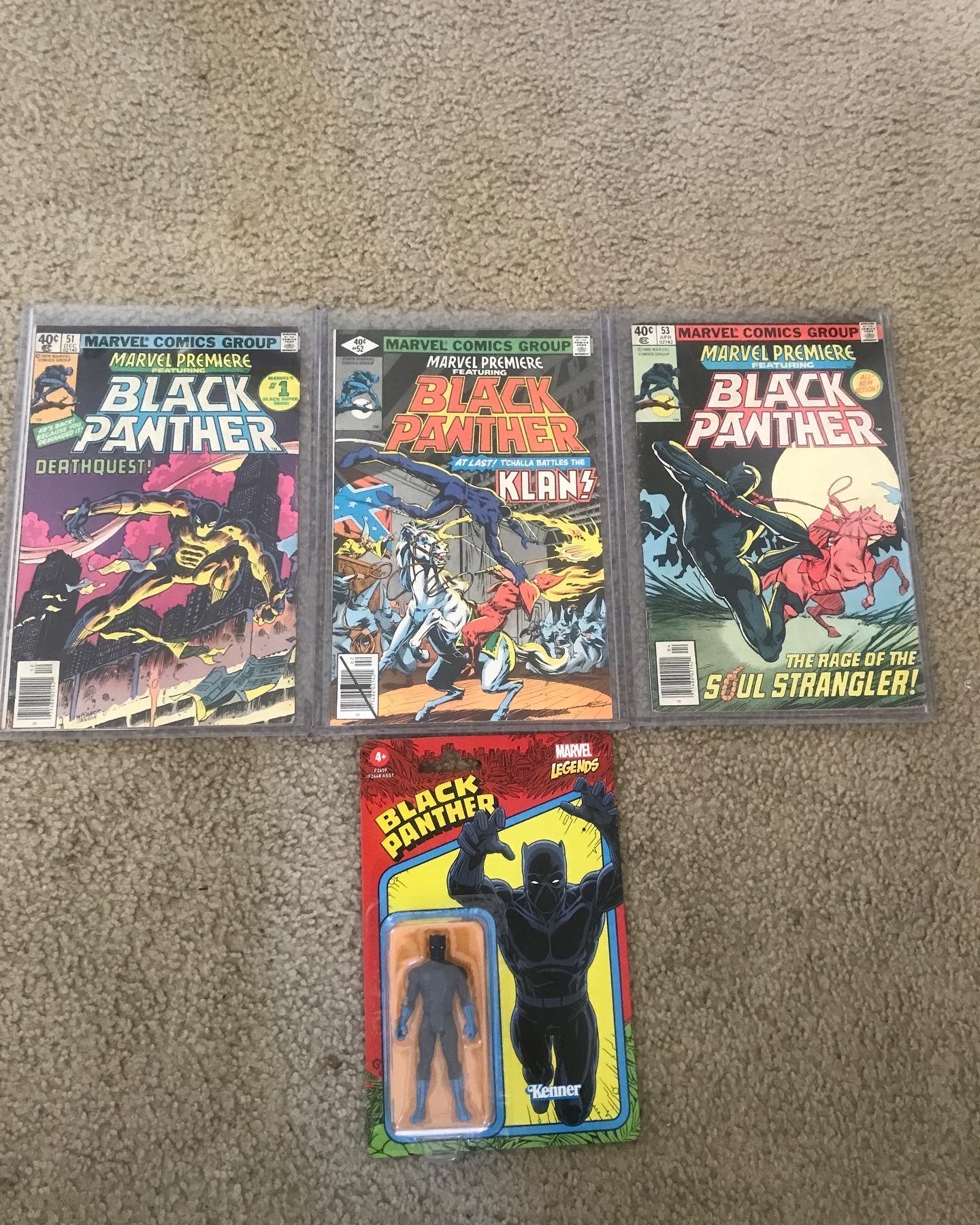 Black Panther Bundle DC Comic #51,52,53 and Marvel Legends Toy!